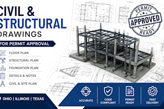 be your civil and structural drawing for permit approval in ohio illinios tx