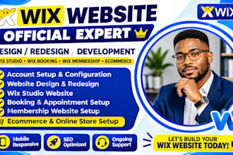 build wix website redesign wix booking website wix membership wix studio and seo