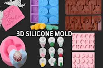design custom printable chocolate mold 3d silicone baking mold praline mold