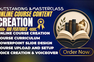 create online course content, elearning course curriculum, training manual