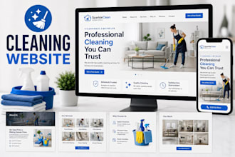 design cleaning service website, house cleaning and booking koala website