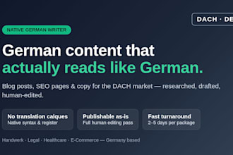 write native german content