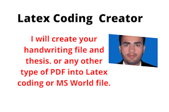convert your math thesis, research paper and PDF file to latex