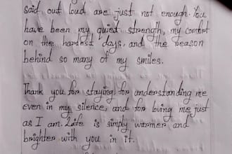 write beautiful handwritten letter