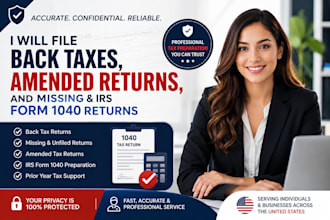 file back taxes, amended tax returns, and missing irs form 1040 returns