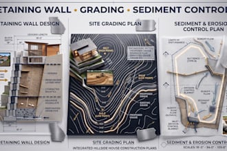 do retaining wall design grading plan sediment control georgia pennsylvania ohio