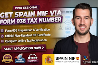 get non resident spain nif via form 036 online