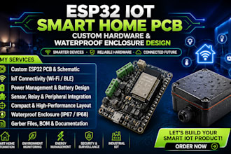do esp32 iot smart home pcb, custom hardware and waterproof enclosure design