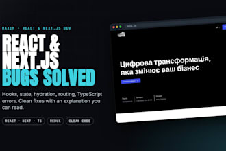 fix react, next js and typescript bugs in your web app