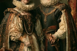 make a royal king or queen portrait for a gift