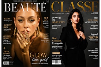 design a luxury magazine cover for beauty fashion and lifestyle