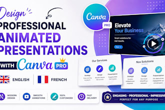 design professional animated presentations with canva pro in english and french