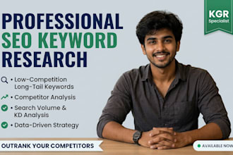 seo  research competitor analysis long tail kgr research semrush keyword