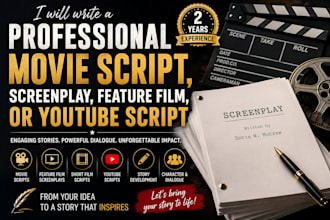 write a professional movie script, screenplay, feature film