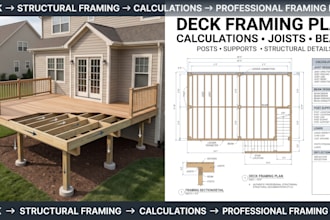do deck framing plans, deck framing calculations, joists, beams, posts ledger