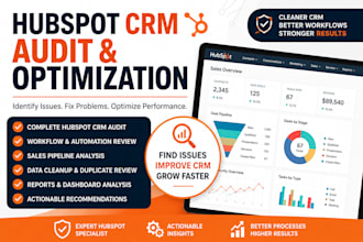 audit and optimize your hubspot CRM, workflows and sales pipeline