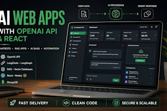 build an ai web app with llm or ai API and react