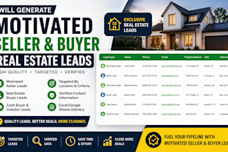 generate motivated seller and buyer real estate leads