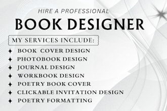 design unique journal book design poetry book cover workbook and canva designs