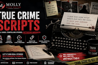write true crime script youtube script writing
