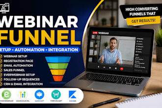 create a high converting webinar funnel and automation