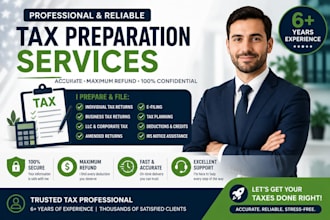 prepare US tax returns 1040 1099 and schedule c