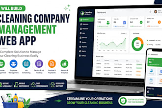 build a cleaning company management web app and admin dashboard
