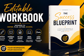 design editable workbook paper back cover pdf lead magnet canva ebook layout