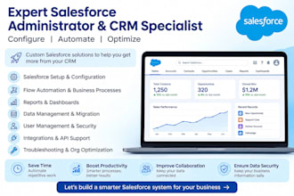 be your salesforce admin for CRM setup, automation, and data management