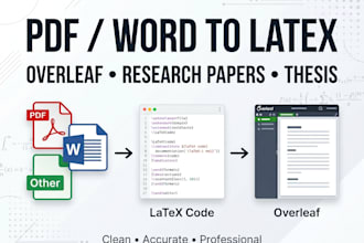 convert PDF or word document to latex code and PDF format