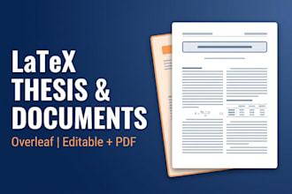 design your thesis, paper or document in latex overleaf