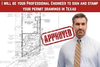 be your pe to sign and stamp your permit drawings in texas
