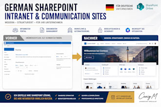 build a premium german sharepoint online intranet and communication site