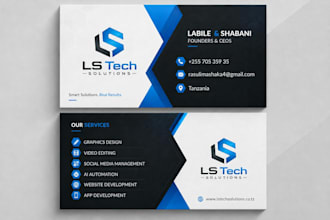 design a professional business card for your brand