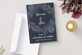 do invitation cards of any kind, wedding, birthday or a summer party, anything