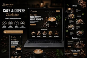 design and develop a modern cafe or coffee shop website