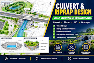 provide culvert design, riprap and green stormwater infrastructure