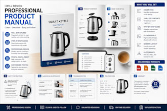 design product manual instruction manual user guide and step by step PDF