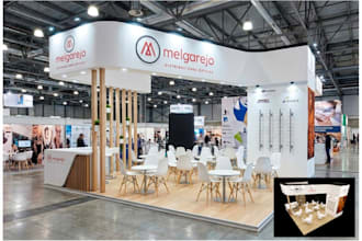 design 3d exhibition stand, booth and kiosk