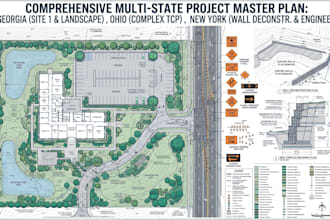 site plan, traffic control plan landscape design wall removal in georgia ohio ny