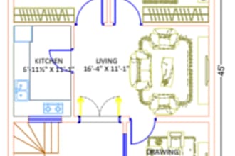 draw 2d floor plan architectural cad drafting layout design
