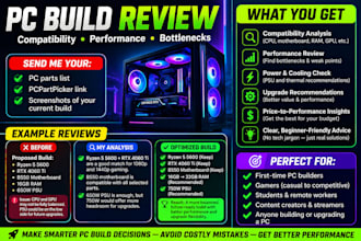 review your PC build for compatibility and performance