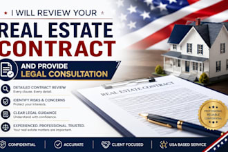 review your real estate contract, document and provide legal consultation