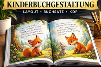 ich gestalte und formatiere dein kinderbuch professionell für amazon KDP