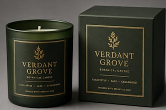 design custom soap label packaging, candle label, product label, vintage candles