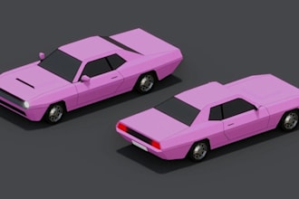 create 3d low poly car models and animation for games and 3d projects