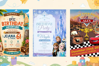 disney theme for birthday invitation