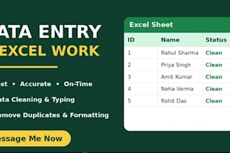 do data entry ,