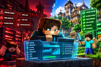 fix minecraft modpack, server and plugin bugs, crashes and lag