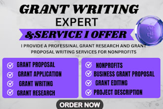 write a professional grant proposal and grant application
